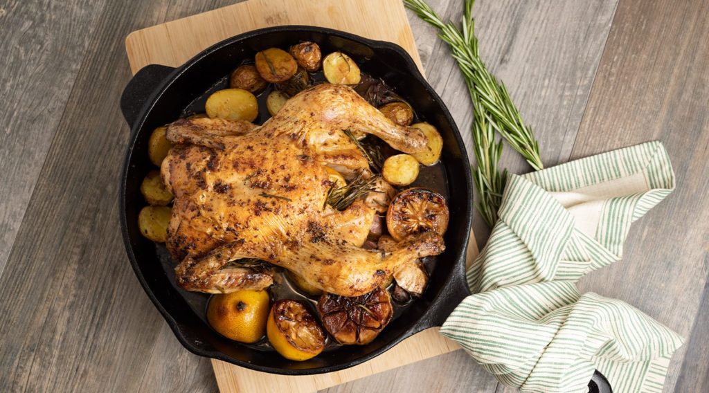 Skillet Roast Chicken with Garlic & Lemon | Farm Boy