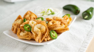 crispy wontons with jalapeno