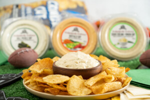 Farm Boy™ Dill Pickle, Buffalo, and Sour Cream and Onion Dips.