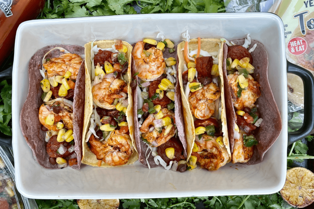 Grilled Chorizo Shrimp Tacos Recipe