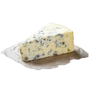 Image of a slice of blue cheese.